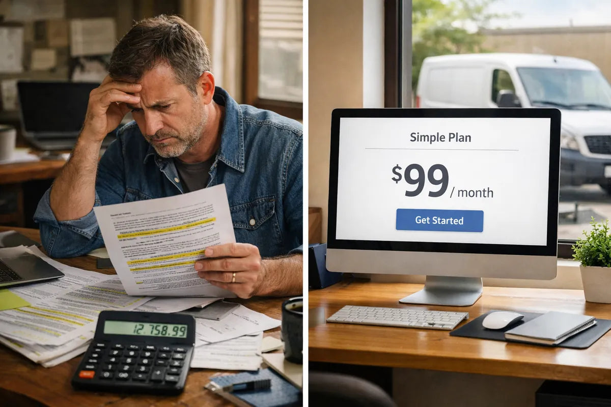 Verizon Connect pricing breakdown comparison chart for small fleet owners