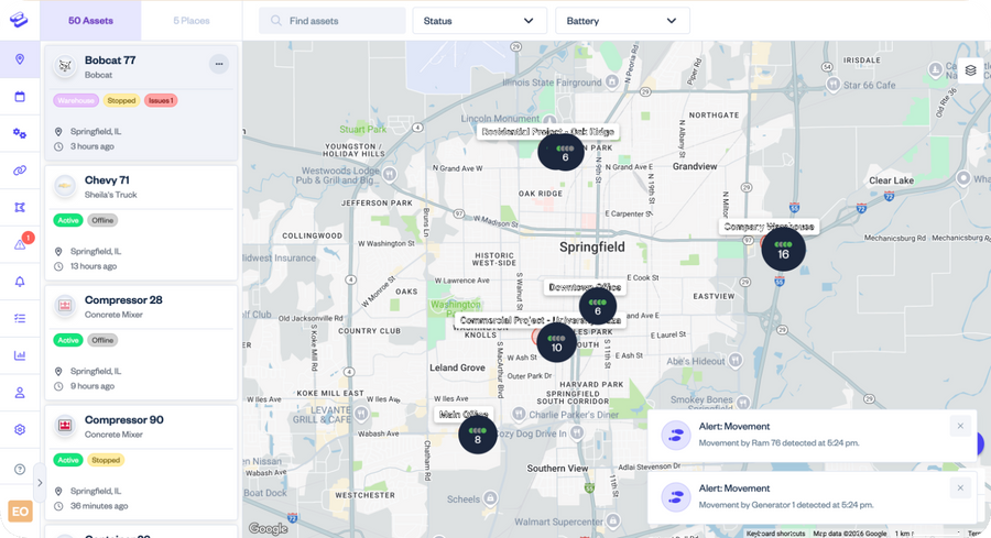 Pulse Engine Tracker dashboard