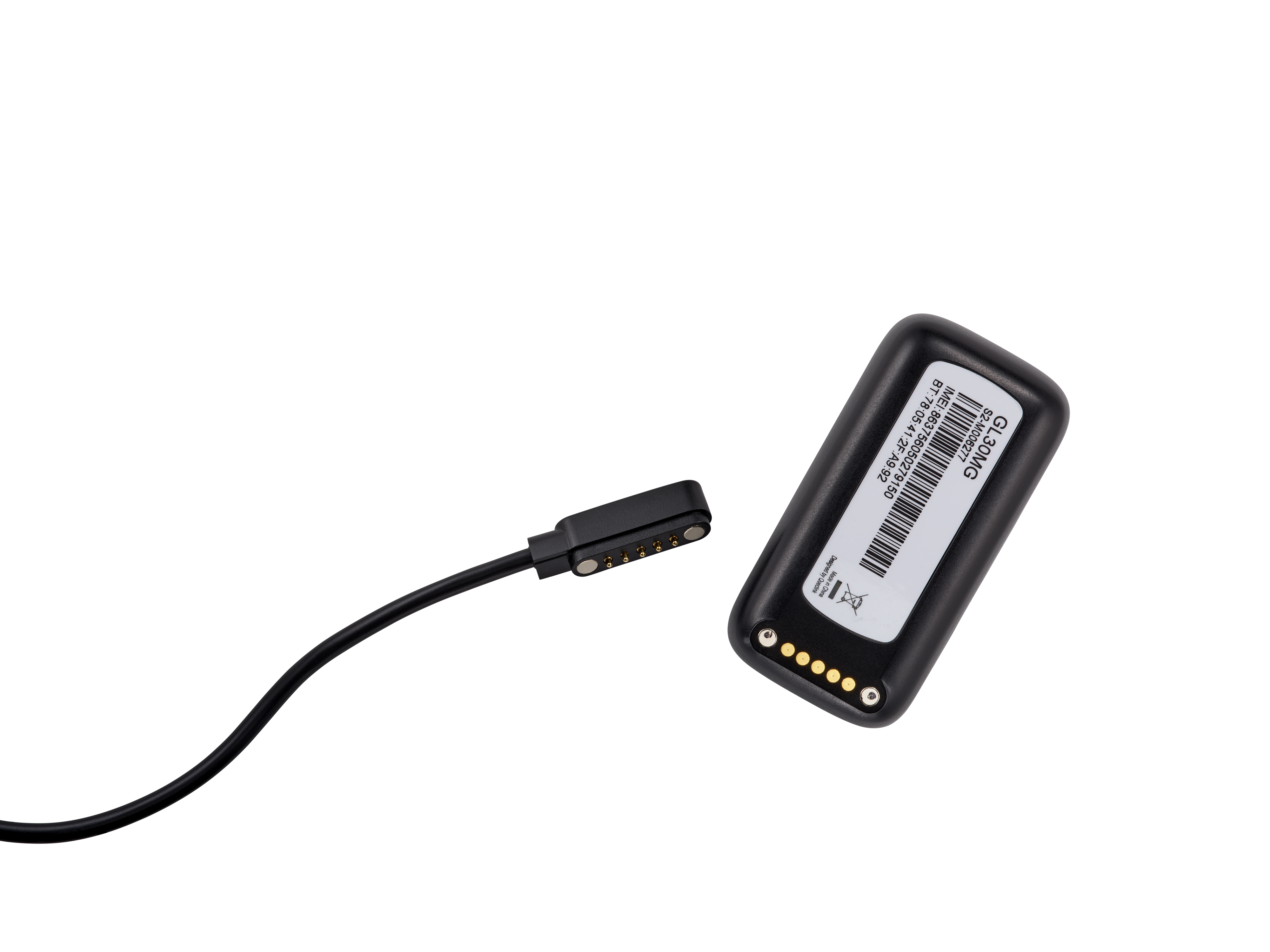 Atlas Mini with its magnetic charging cable detached